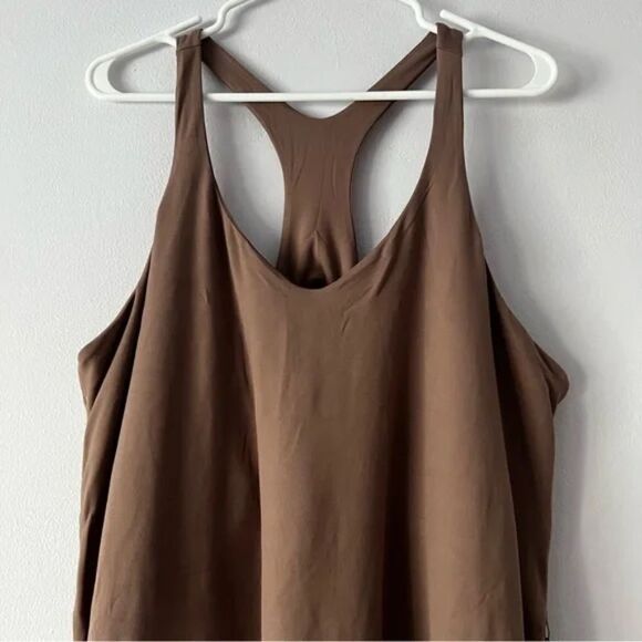 Girlfriend Collective Lola V-Neck Dress Fog 5X - Picture 10 of 16